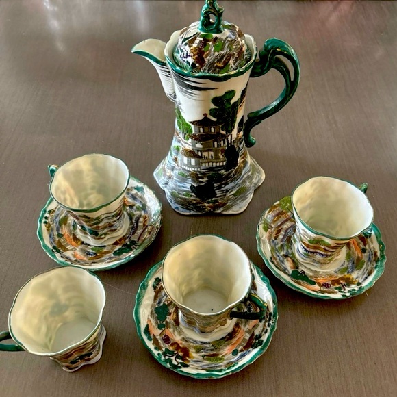 Chinoiserie Tea Set of 4 - Picture 1 of 8